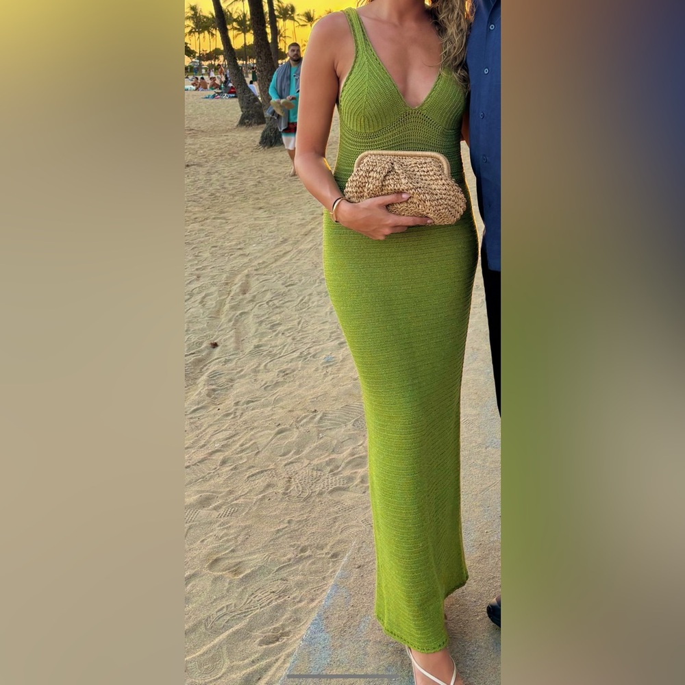 Elegant Green Knit Skirt